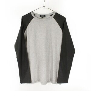 A.P.C Paris Grey Raglan Long Sleeve Shirt